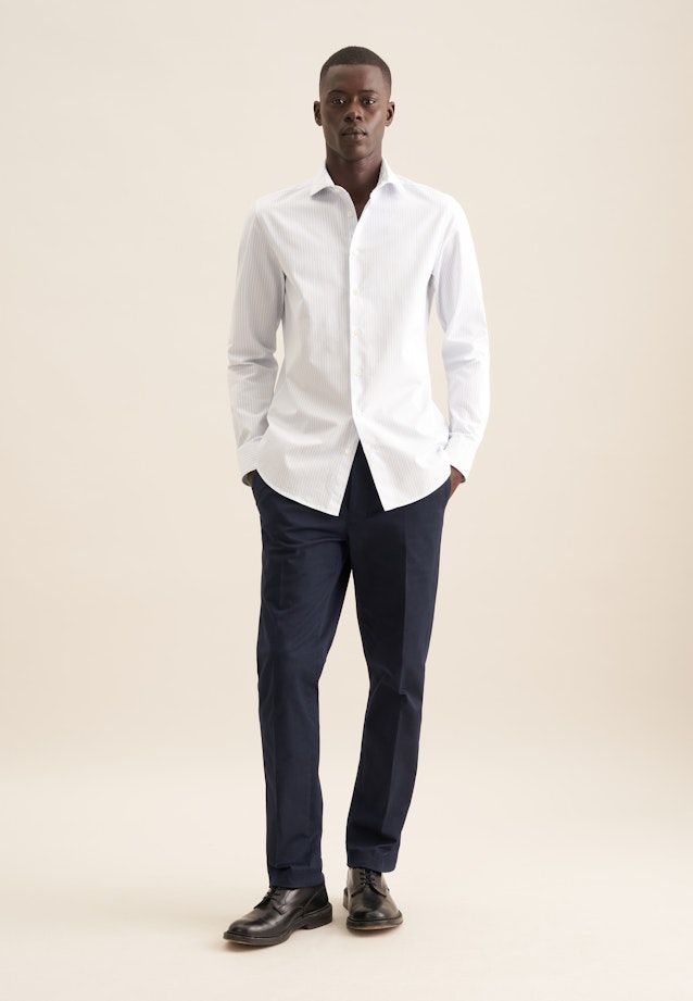 Slim Casual Hemd Streifen in Hellblau |  Seidensticker Onlineshop