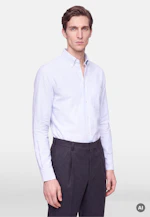 Slim Casual Hemd Gestreift in Mittelblau |  Seidensticker Onlineshop
