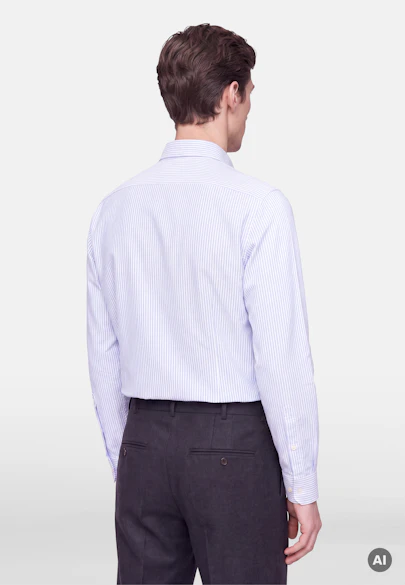 Slim Casual Hemd Gestreift in Mittelblau |  Seidensticker Onlineshop