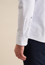 Slim Casual Hemd Gestreift in Mittelblau |  Seidensticker Onlineshop