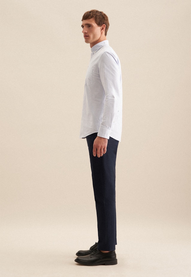 Slim Chemise décontractée Rayures in Bleu Moyen |  Seidensticker Onlineshop