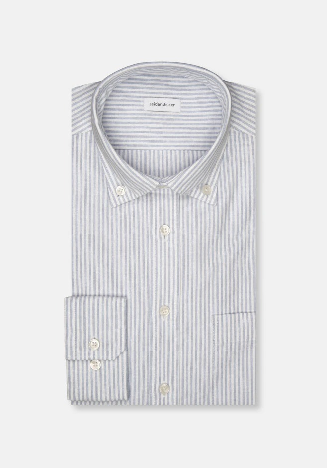 Slim Chemise décontractée Rayures dans Bleu Moyen | Boutique en ligne Seidensticker