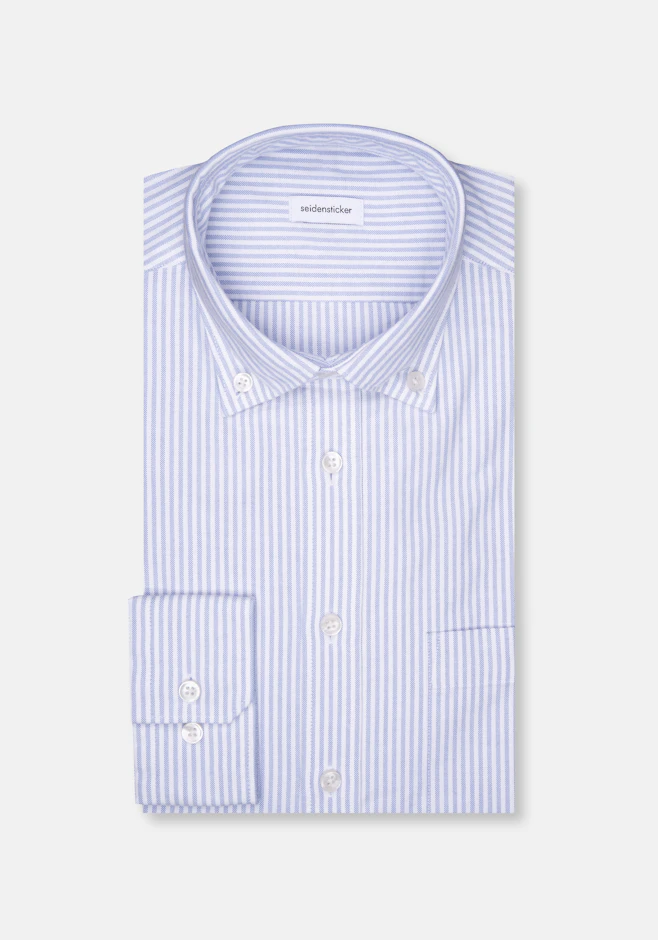 Slim Chemise décontractée Rayures dans Bleu Moyen | Boutique en ligne Seidensticker