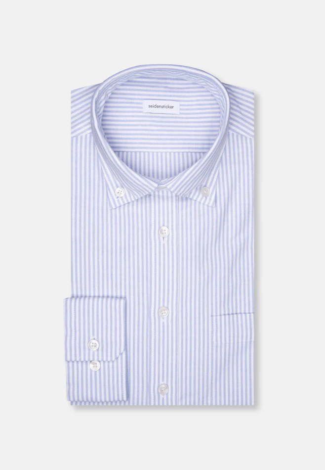 Slim Casual Hemd Gestreift in Mittelblau | Seidensticker Onlineshop