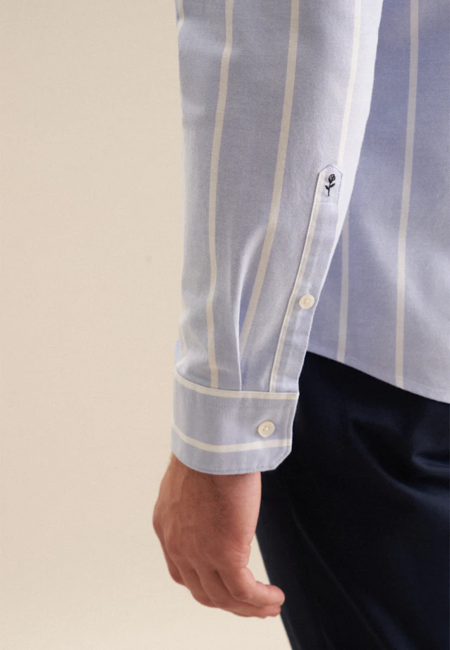 Slim Casual Hemd Streifen in Hellblau |  Seidensticker Onlineshop