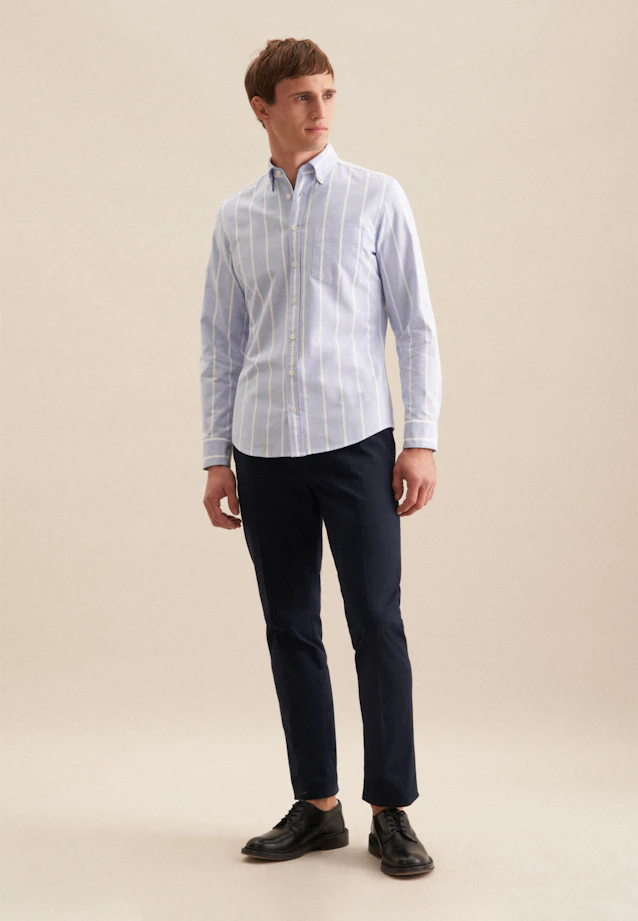 Slim Casual Hemd Streifen in Hellblau |  Seidensticker Onlineshop