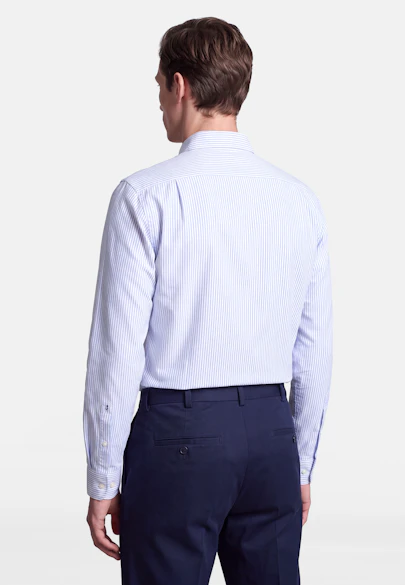 Regular Casual Hemd Gestreift in Mittelblau |  Seidensticker Onlineshop