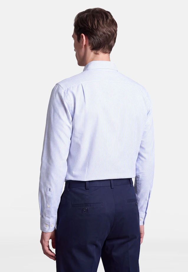 Regular Casual Hemd Gestreift in Mittelblau |  Seidensticker Onlineshop