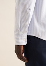 Regular Casual Hemd Gestreift in Mittelblau |  Seidensticker Onlineshop