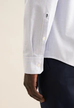 Regular Casual Hemd Gestreift in Mittelblau |  Seidensticker Onlineshop
