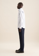 Regular Casual Hemd Gestreift in Mittelblau |  Seidensticker Onlineshop