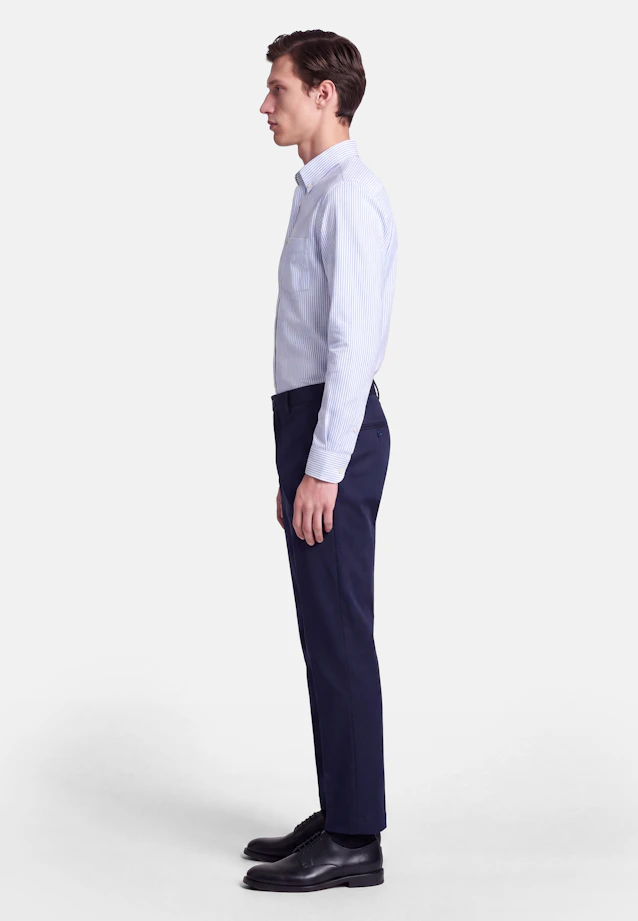 Regular Casual Hemd Gestreift in Mittelblau |  Seidensticker Onlineshop