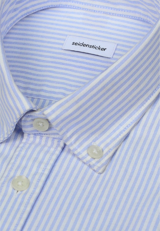 Regular Casual Hemd Gestreift in Mittelblau |  Seidensticker Onlineshop