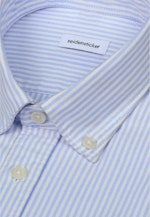 Regular Casual Hemd Gestreift in Mittelblau |  Seidensticker Onlineshop