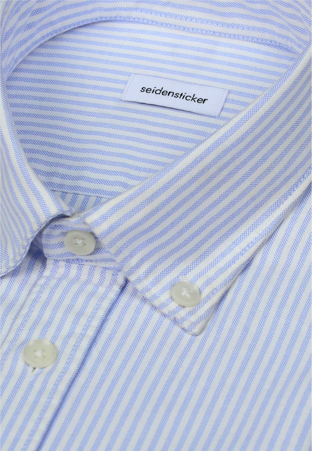 Regular Casual Hemd Gestreift in Mittelblau |  Seidensticker Onlineshop