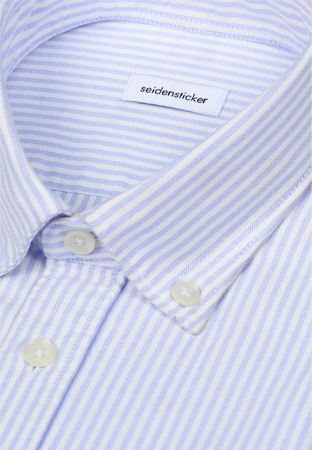 Regular Casual Hemd Gestreift in Mittelblau |  Seidensticker Onlineshop