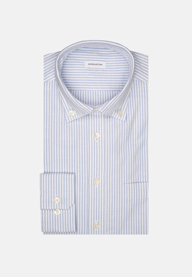 Regular Casual Hemd Gestreift in Mittelblau |  Seidensticker Onlineshop