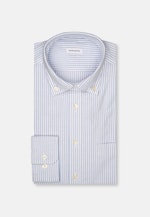 Regular Casual Hemd Gestreift in Mittelblau |  Seidensticker Onlineshop