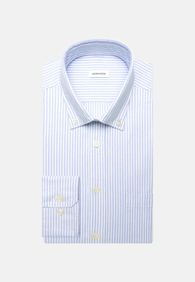 Regular Chemise décontractée Rayures dans Bleu Moyen | Boutique en ligne Seidensticker