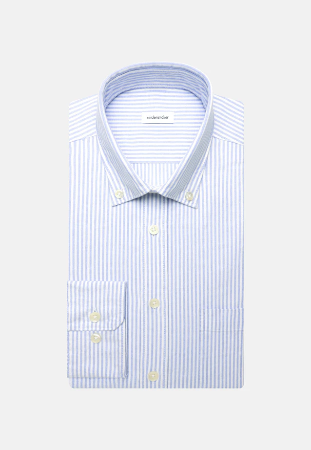 Regular Casual shirt Stripes in Mittelblau |  Seidensticker Onlineshop