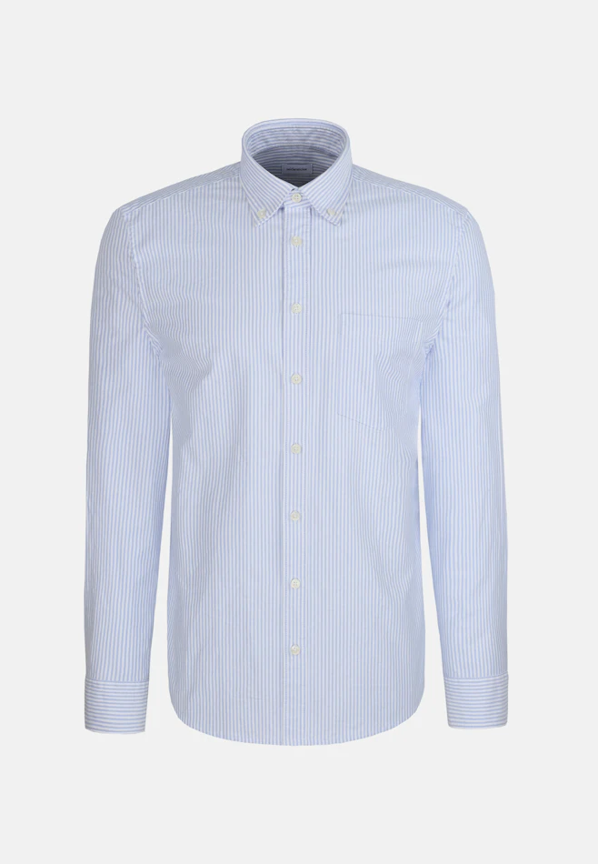Regular Casual shirt Stripes in Mittelblau | Seidensticker online shop