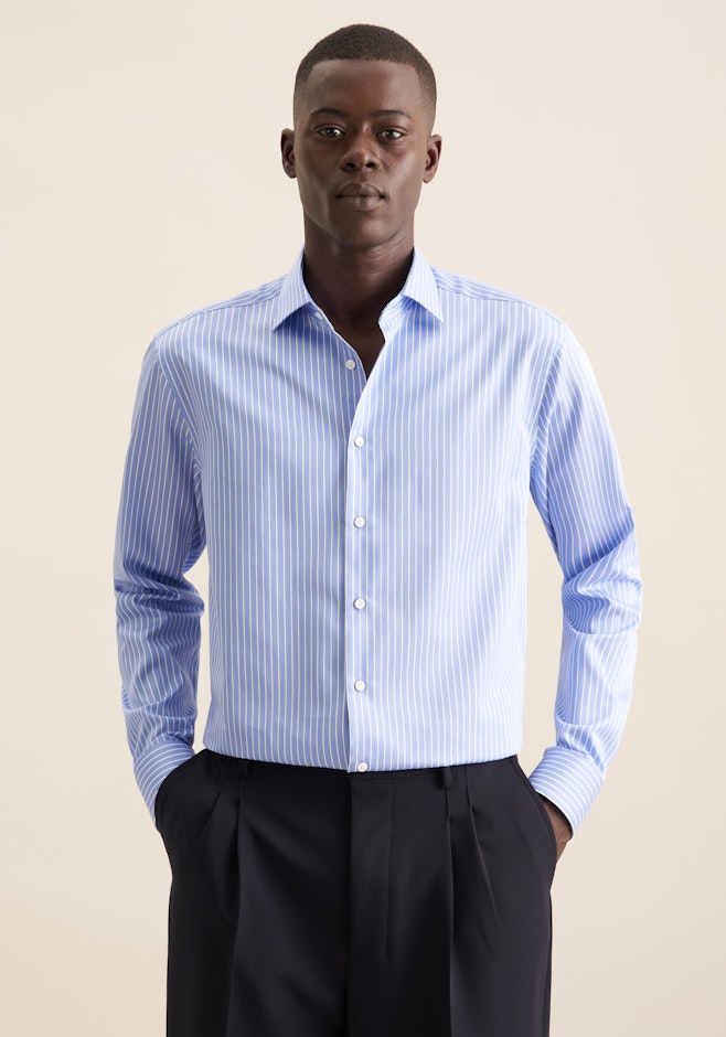 Regular Chemise d'affaires rayures dans Bleu Clair | Boutique en ligne Seidensticker