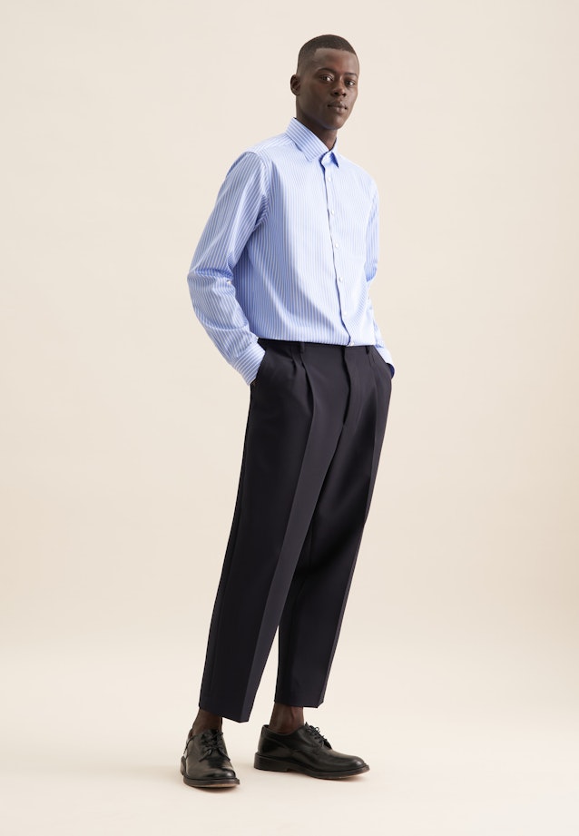 Regular Business Hemd Streifen in Hellblau |  Seidensticker Onlineshop