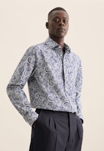 Regular Business Hemd Druck in Dunkelblau |  Seidensticker Onlineshop