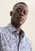 Regular Business Hemd Druck in Dunkelblau |  Seidensticker Onlineshop