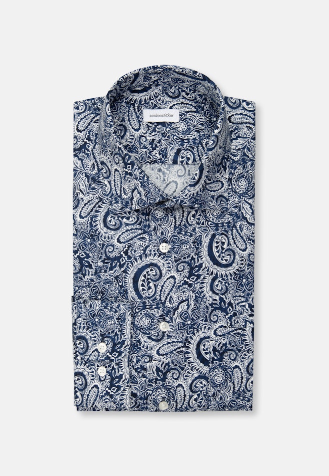 Regular Chemise d'affaires Imprimé dans Bleu Foncé | Boutique en ligne Seidensticker