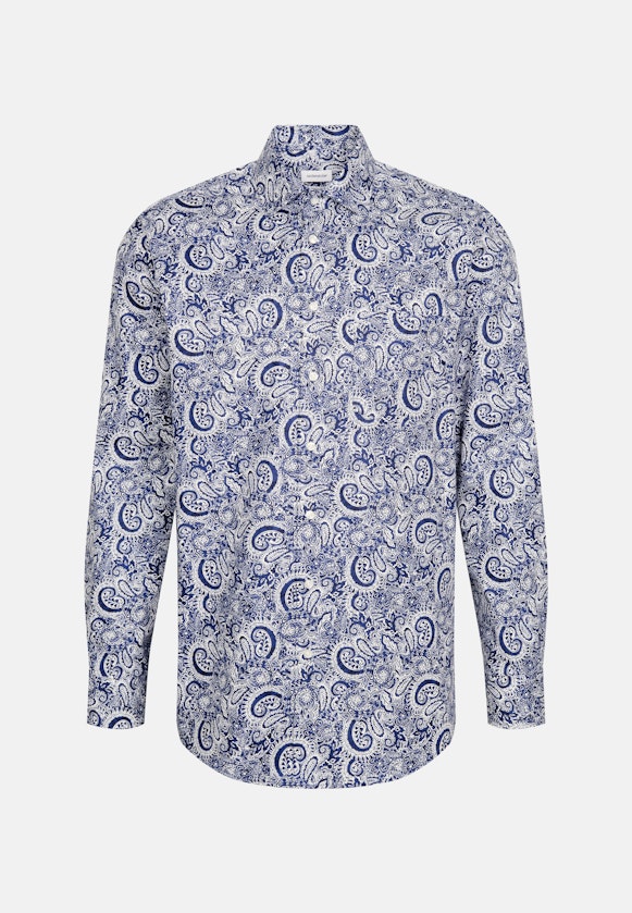 Regular Business Hemd Druck in Dunkelblau |  Seidensticker Onlineshop