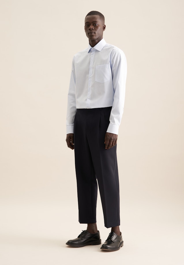 Regular Chemise d'affaires rayures in Bleu Clair |  Seidensticker Onlineshop