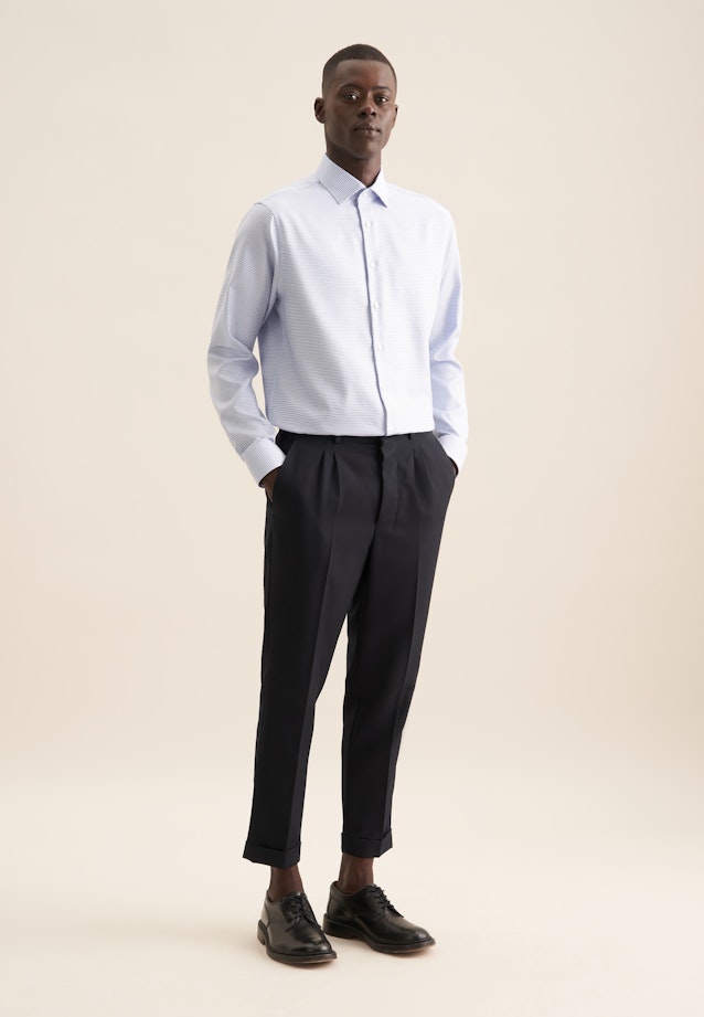 Shaped Business shirt Structure in Light Blue |  Seidensticker Onlineshop