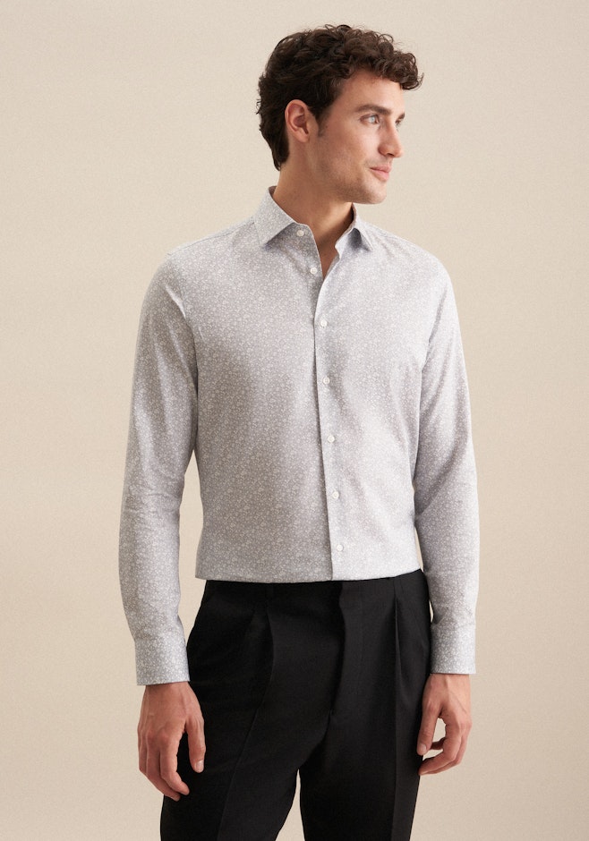 Shaped Chemise d'affaires Imprimé dans Gris | Boutique en ligne Seidensticker