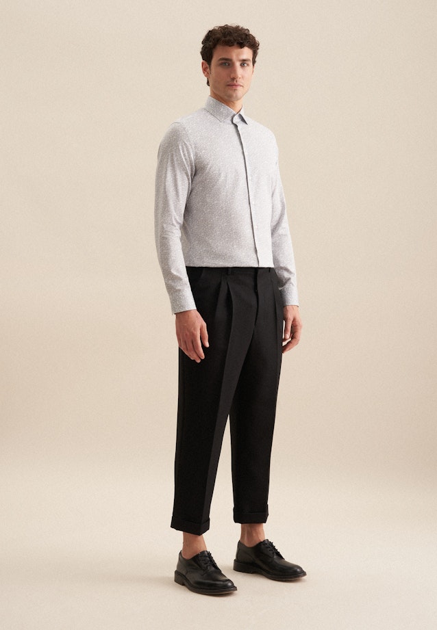 Shaped Business shirt Print in Grey |  Seidensticker Onlineshop
