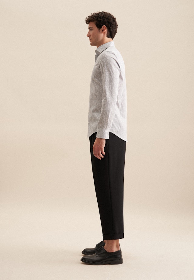 Shaped Business shirt Print in Grey |  Seidensticker Onlineshop