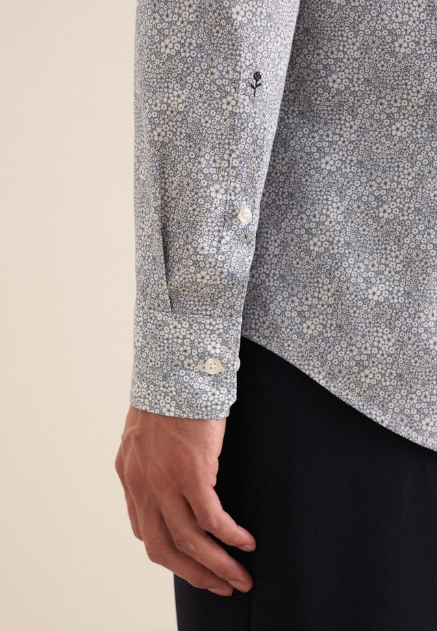 Shaped Business Hemd Floral in Hellblau |  Seidensticker Onlineshop