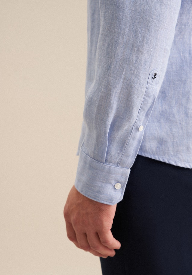 Chemise Business Shaped Lin Col Kent in Bleu Clair | Seidensticker Onlineshop