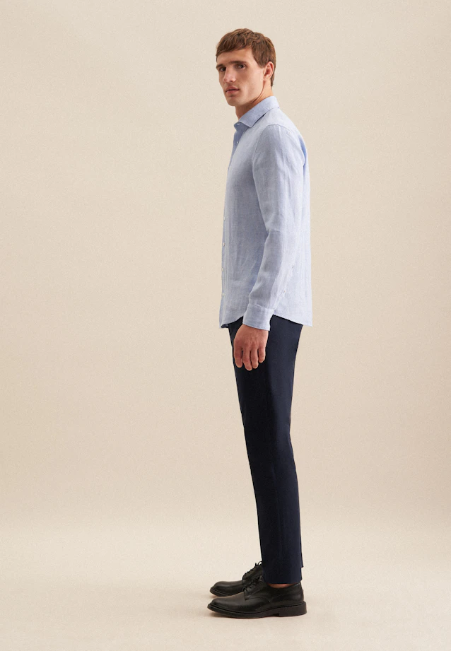 Shaped Chemise d'affaires Uni in Bleu Clair |  Seidensticker Onlineshop