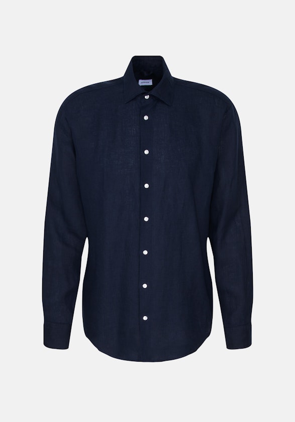 Shaped Business Hemd Uni in Bleu Foncé | Seidensticker Onlineshop