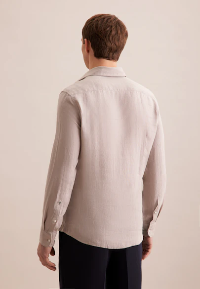 Shaped Business Hemd Uni in Beige |  Seidensticker Onlineshop
