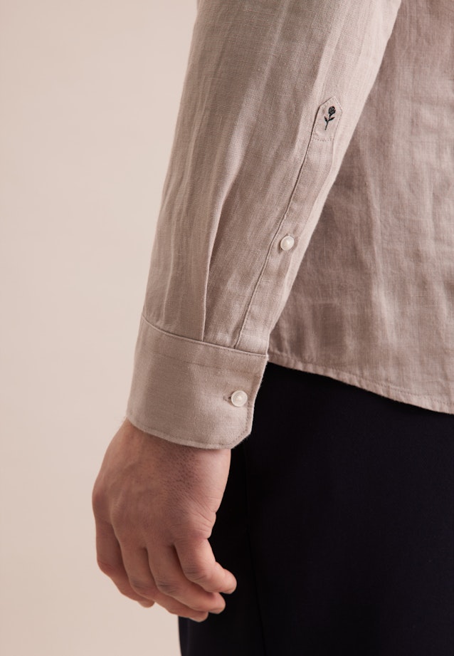 Shaped Business shirt Uni in Beige |  Seidensticker Onlineshop