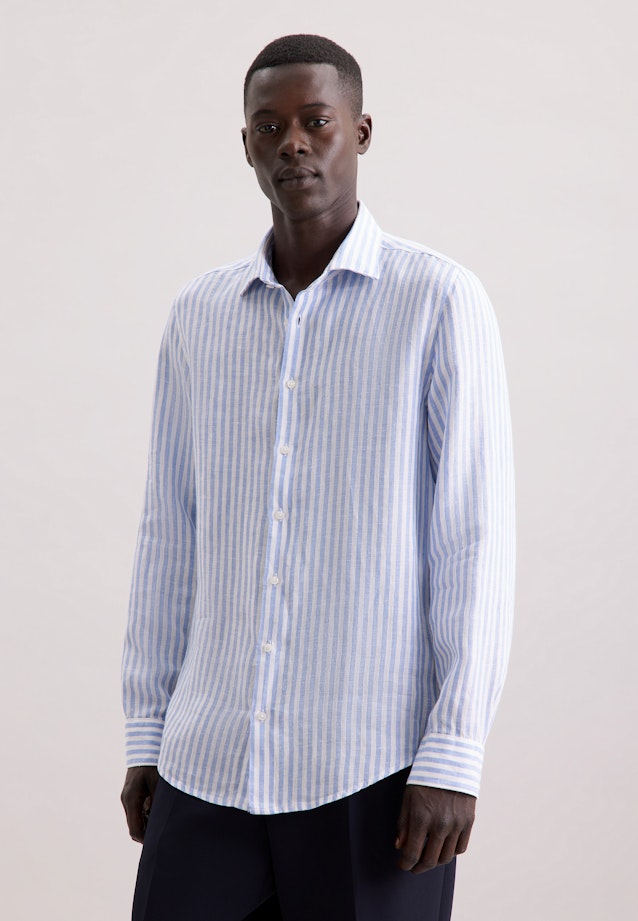 Shaped Business shirt Stripe in Light Blue |  Seidensticker Onlineshop