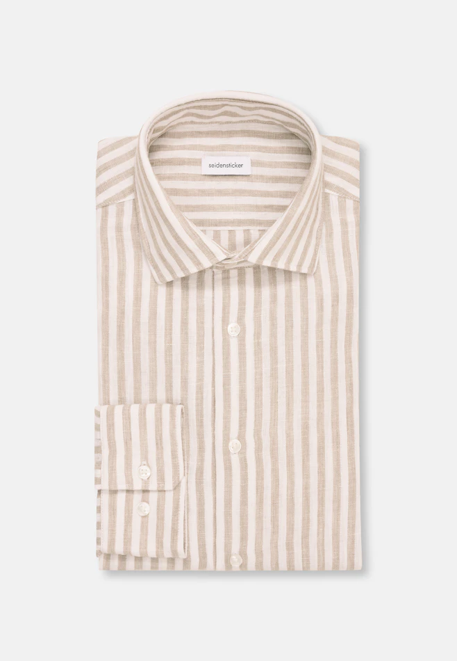 Shaped Chemise d'affaires rayures dans Beige | Boutique en ligne Seidensticker