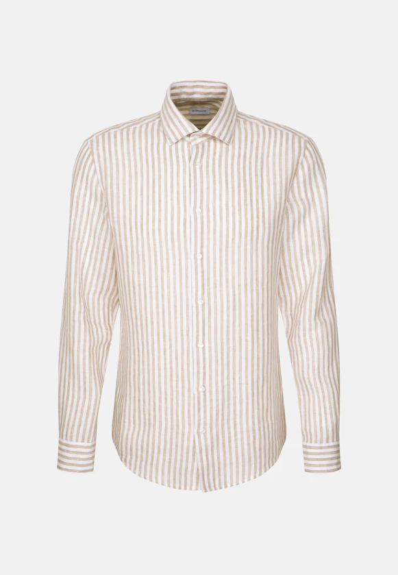 Shaped Chemise d'affaires rayures in Beige |  Seidensticker Onlineshop