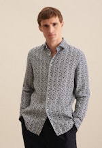 Shaped Business Hemd Floral in Dunkelblau |  Seidensticker Onlineshop