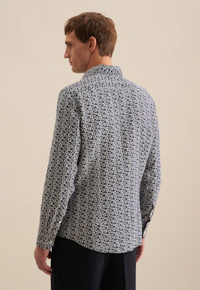 Shaped Chemise d'affaires Floral in Bleu Foncé |  Seidensticker Onlineshop