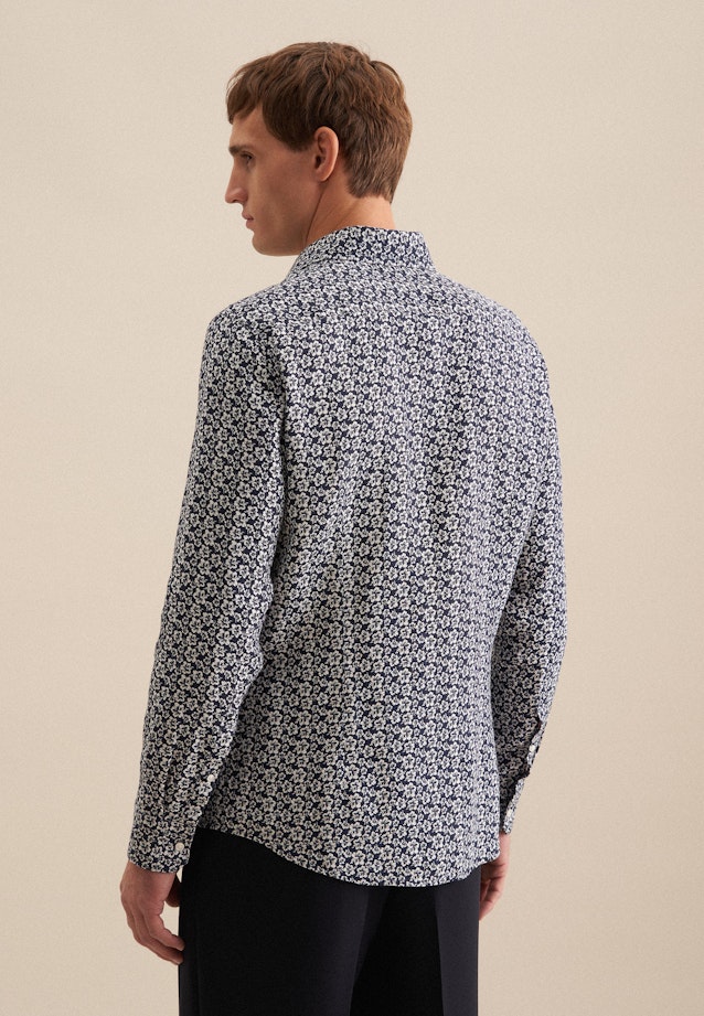 Shaped Business Hemd Floral in Dunkelblau |  Seidensticker Onlineshop