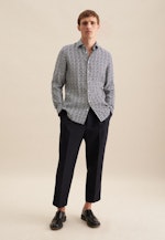 Shaped Business Hemd Floral in Dunkelblau |  Seidensticker Onlineshop