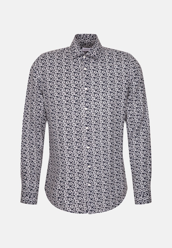 Shaped Business Hemd Floral in Dunkelblau |  Seidensticker Onlineshop